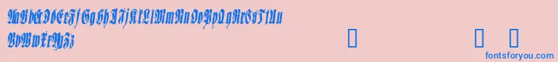 SepulturaDemo-Schriftart – Blaue Schriften auf rosa Hintergrund