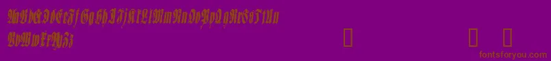 SepulturaDemo-Schriftart – Braune Schriften auf violettem Hintergrund