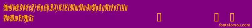 SepulturaDemo Font – Orange Fonts on Purple Background