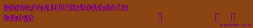 SepulturaDemo Font – Purple Fonts on Brown Background