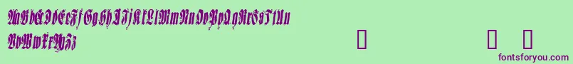 SepulturaDemo Font – Purple Fonts on Green Background