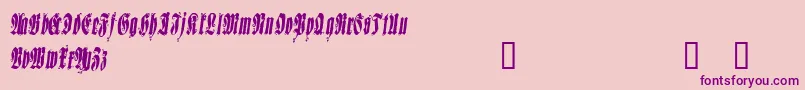 SepulturaDemo Font – Purple Fonts on Pink Background