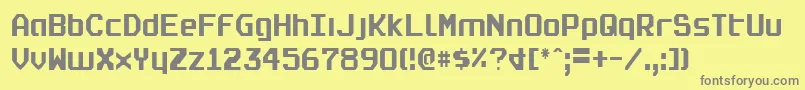 RealpolitikCondensed Font – Gray Fonts on Yellow Background