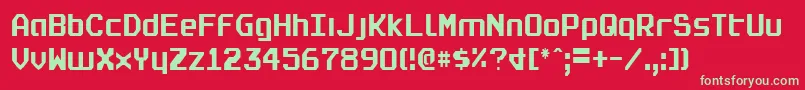 RealpolitikCondensed Font – Green Fonts on Red Background