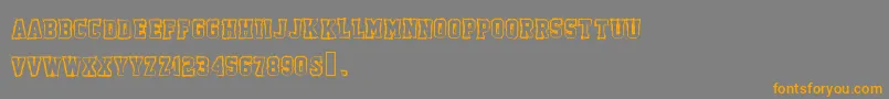 Fish Font – Orange Fonts on Gray Background