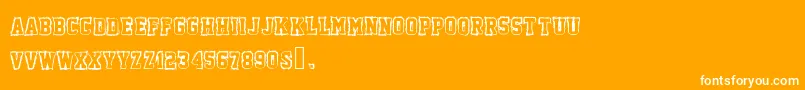 Fish Font – White Fonts on Orange Background
