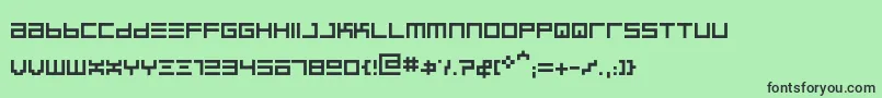 BinregularRegular-fontti – mustat fontit vihreällä taustalla