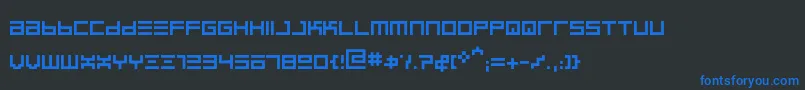 Czcionka BinregularRegular – niebieskie czcionki na czarnym tle