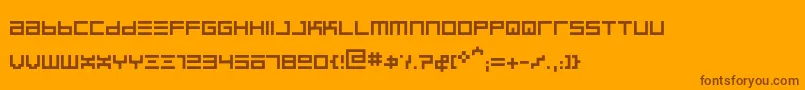 BinregularRegular-fontti – ruskeat fontit oranssilla taustalla