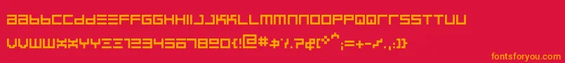 BinregularRegular Font – Orange Fonts on Red Background