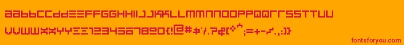 フォントBinregularRegular – オレンジの背景に赤い文字
