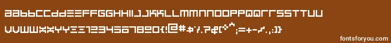 フォントBinregularRegular – 茶色の背景に白い文字
