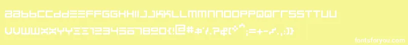 フォントBinregularRegular – 黄色い背景に白い文字