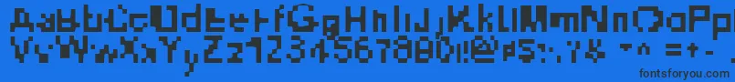 フォントHeliosphere – 黒い文字の青い背景