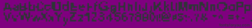 Heliosphere-Schriftart – Schwarze Schriften auf violettem Hintergrund