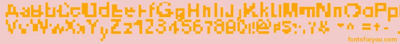 Heliosphere Font – Orange Fonts on Pink Background