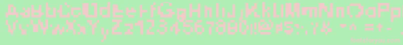 Heliosphere Font – Pink Fonts on Green Background