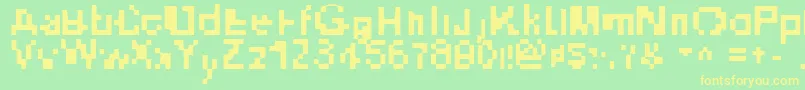 Heliosphere Font – Yellow Fonts on Green Background