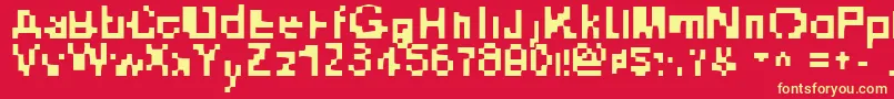 Heliosphere Font – Yellow Fonts on Red Background