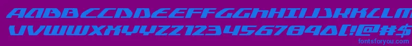 Globaldynamicsexpandital Font – Blue Fonts on Purple Background