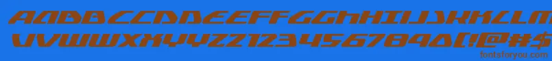 Globaldynamicsexpandital Font – Brown Fonts on Blue Background