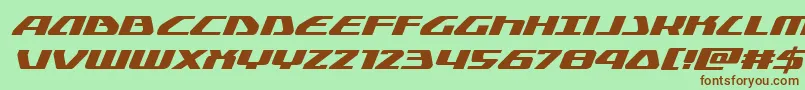 Globaldynamicsexpandital Font – Brown Fonts on Green Background