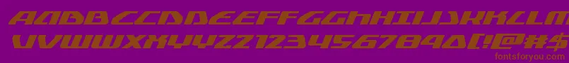 Globaldynamicsexpandital Font – Brown Fonts on Purple Background