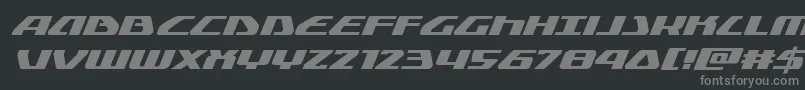 Шрифт Globaldynamicsexpandital – серые шрифты на чёрном фоне