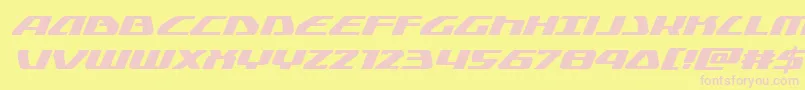 Globaldynamicsexpandital Font – Pink Fonts on Yellow Background