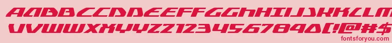 Globaldynamicsexpandital Font – Red Fonts on Pink Background