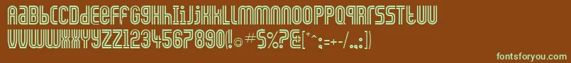 Шрифт GalledisRegular – зелёные шрифты на коричневом фоне