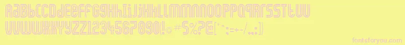 GalledisRegular Font – Pink Fonts on Yellow Background