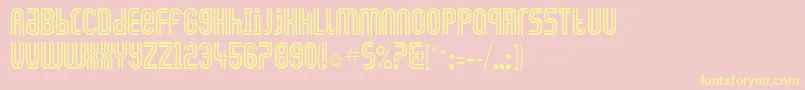 GalledisRegular Font – Yellow Fonts on Pink Background