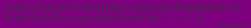 フォントResPublicaSc – 紫の背景に黒い文字