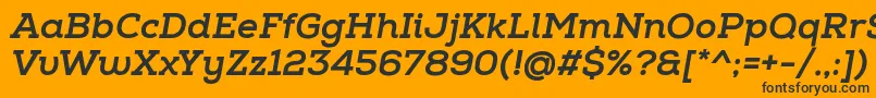 NexaSlabXboldItalic Font – Black Fonts on Orange Background