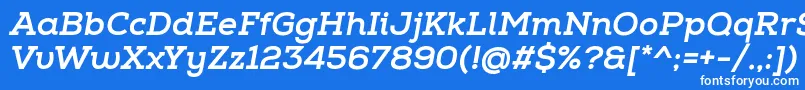 NexaSlabXboldItalic Font – White Fonts on Blue Background