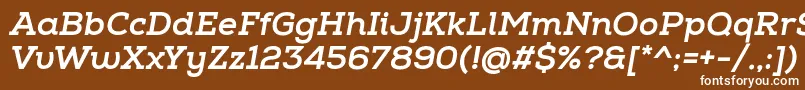 NexaSlabXboldItalic Font – White Fonts on Brown Background