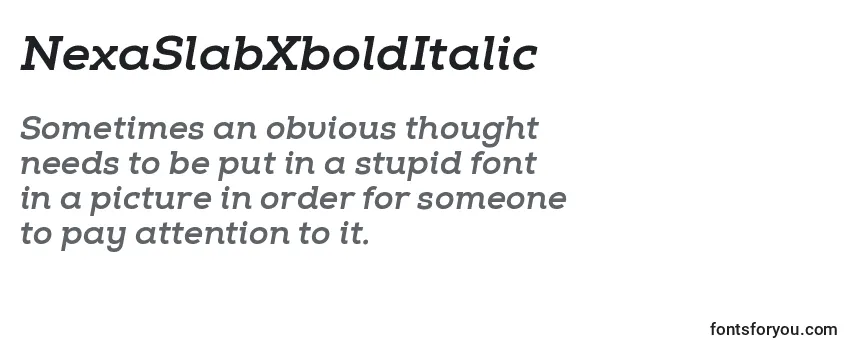 NexaSlabXboldItalic-fontti