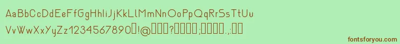 Шрифт NemesiaLight – коричневые шрифты на зелёном фоне