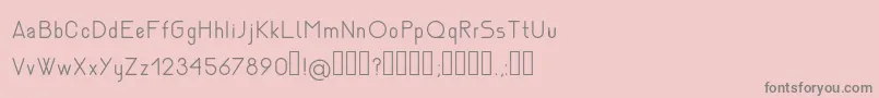 フォントNemesiaLight – ピンクの背景に灰色の文字