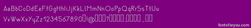 NemesiaLight-Schriftart – Grüne Schriften auf violettem Hintergrund