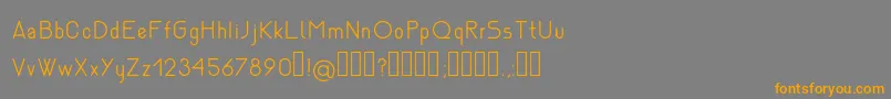 フォントNemesiaLight – オレンジの文字は灰色の背景にあります。