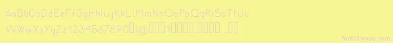 NemesiaLight-fontti – vaaleanpunaiset fontit keltaisella taustalla