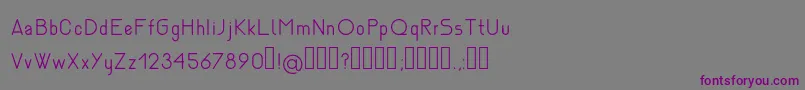 フォントNemesiaLight – 紫色のフォント、灰色の背景