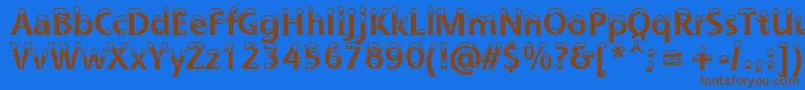 Snowdrift Font – Brown Fonts on Blue Background