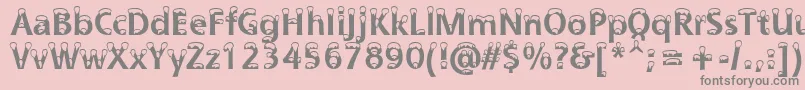 Snowdrift Font – Gray Fonts on Pink Background
