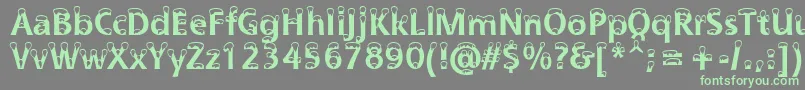 Snowdrift Font – Green Fonts on Gray Background