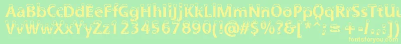 Snowdrift Font – Yellow Fonts on Green Background