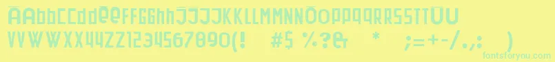 Dadada Font – Green Fonts on Yellow Background