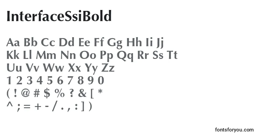 Шрифт InterfaceSsiBold – алфавит, цифры, специальные символы
